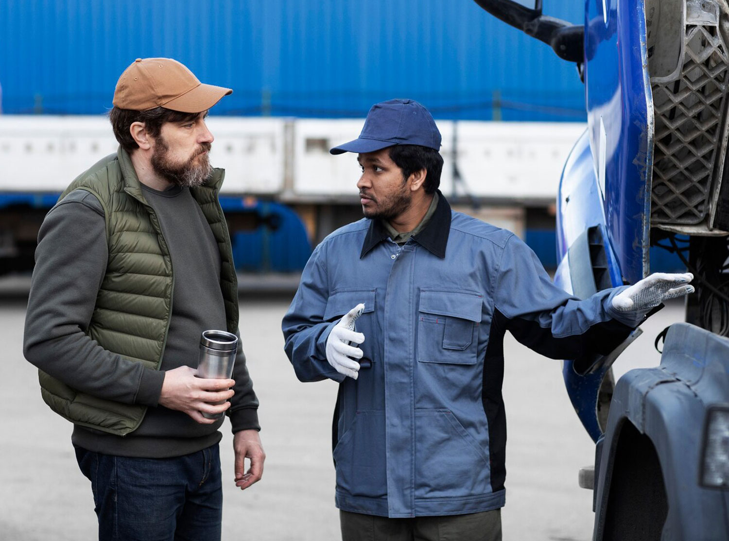 Owner-operator truck being serviced at Hi-End